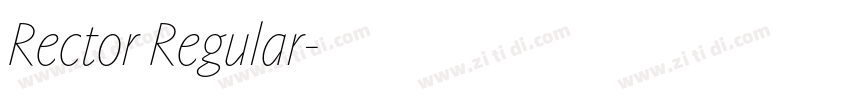 Rector Regular字体转换